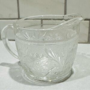 Vintage Anchor Hocking Creamer Clear Glass Creamer